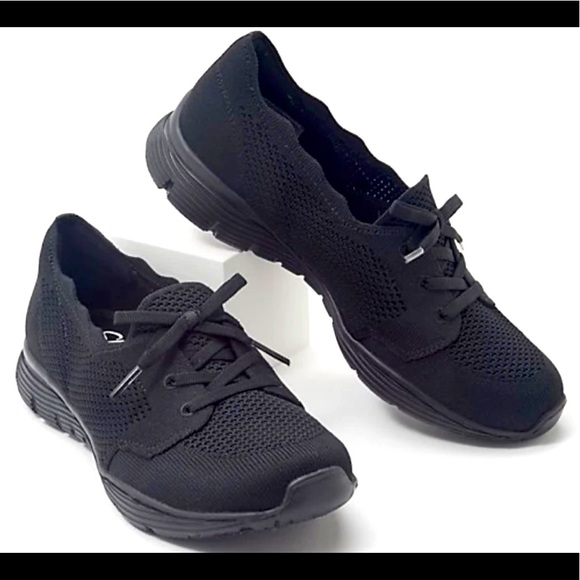 Skechers memory foam knit sneaker scallop edge - Picture 6 of 16